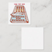Sardine tin zomer notitiekaartje (Voorkant / Achterkant)