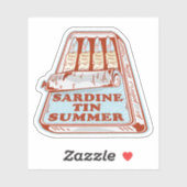 Sardine tin zomer sticker (Vel)