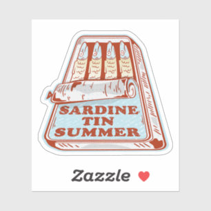 Sardine tin zomer sticker