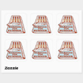 Sardine tin zomer vierkante sticker (Vel)