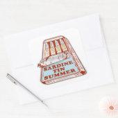 Sardine tin zomer vierkante sticker (Envelop)