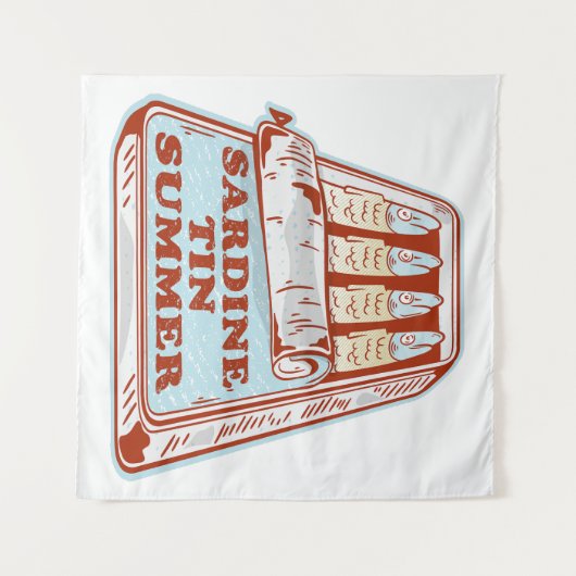 Sardine tin zomer wandkleed (Voorkant (horizontaal))