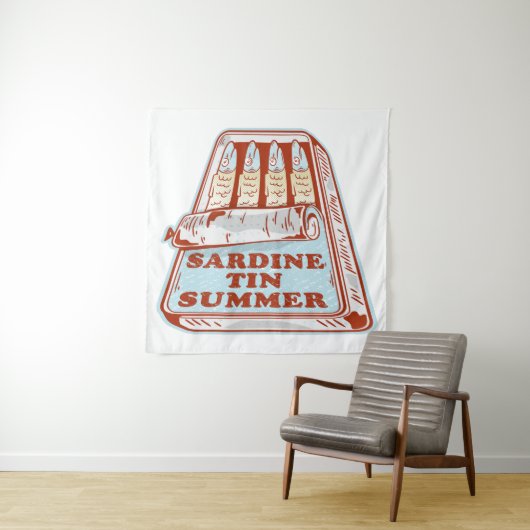 Sardine tin zomer wandkleed (In situ)