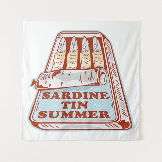Sardine tin zomer wandkleed (Voorkant)