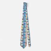 Sardine Vis Gestreept Patroon Zoutwater Stropdas (Voorkant)