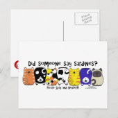 sardinekatten briefkaart (Voorkant / Achterkant)