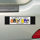 sardinekatten bumpersticker (Op auto)