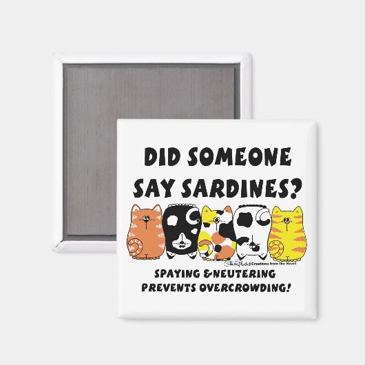 sardinekatten magneet (Voorkant / Achterkant)