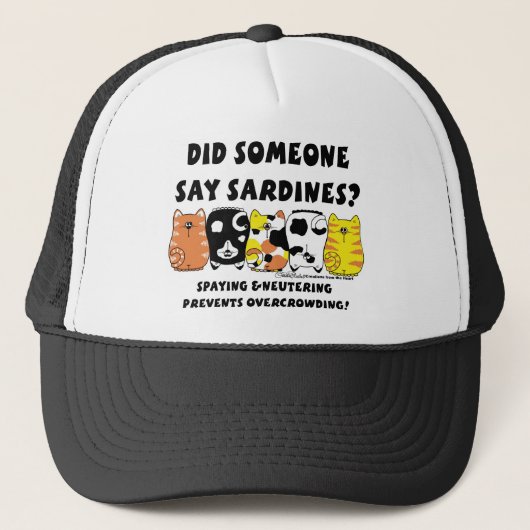sardinekatten trucker pet (Voorkant)