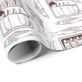 Sardinepatroon Cadeaupapier (Rol Hoek)