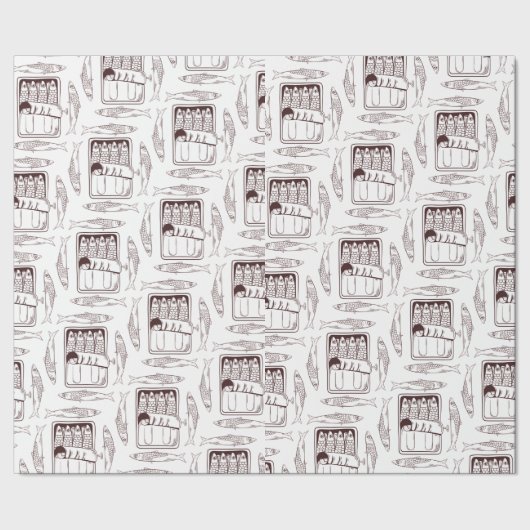 Sardinepatroon Cadeaupapier (Zoom)