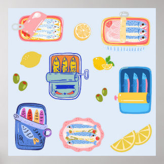  Sardines and Lemons Poster