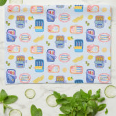 Sardines and Lemons Theedoek (Gevouwen)