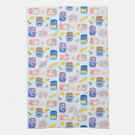 Sardines and Lemons Theedoek (Verticaal)