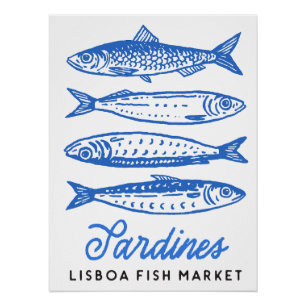 Sardines Art Perfect Poster