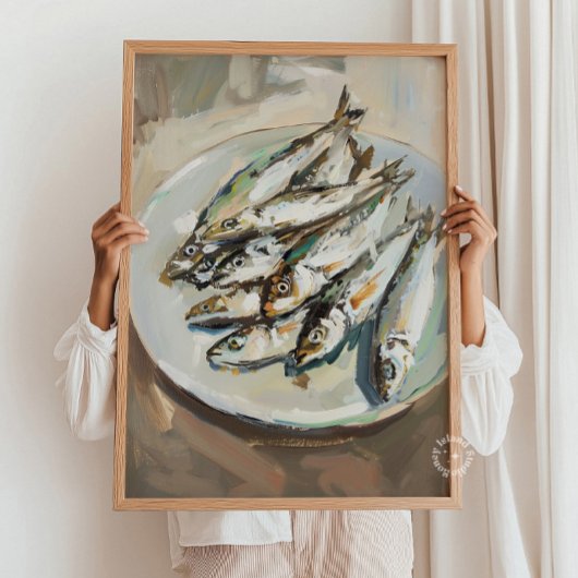 Sardines Art Print, Keuken Wall Decor Poster