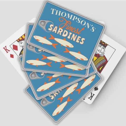Sardines Blikvis Gepersonaliseerde Pokerkaarten