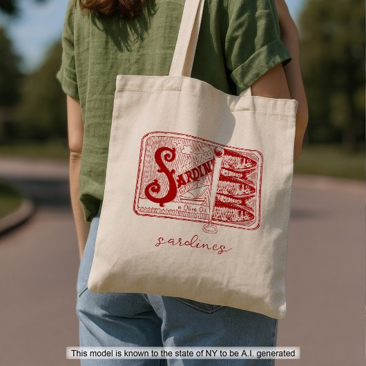 Sardines Blikvis Visser Esthetiek Tote Bag