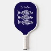 Sardines-Blue Hawaiian Pickleball Paddle (Achterkant)