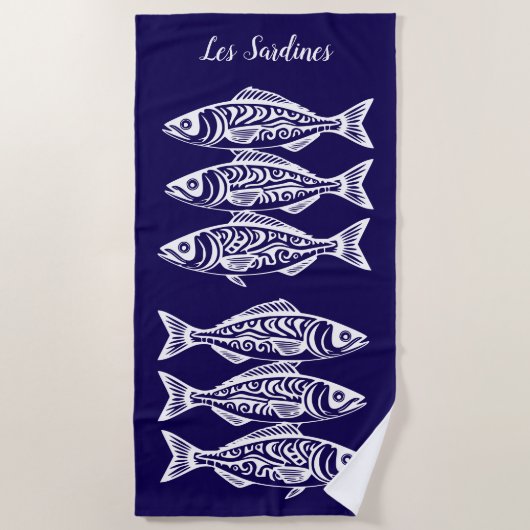 Sardines-Blue Hawaiian Strandlaken (Voorkant)