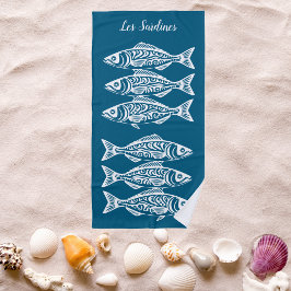 Sardines-Blue Hawaiian Strandlaken