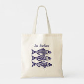 Sardines-Blue Hawaiian Tote Bag (Achterkant)
