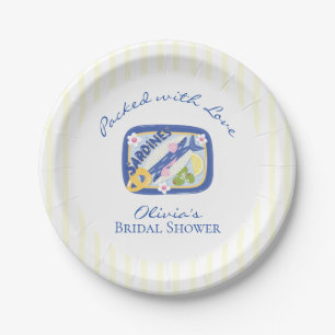 Sardines Bruiloftsfeest Vol Met Liefde Papieren Bordje