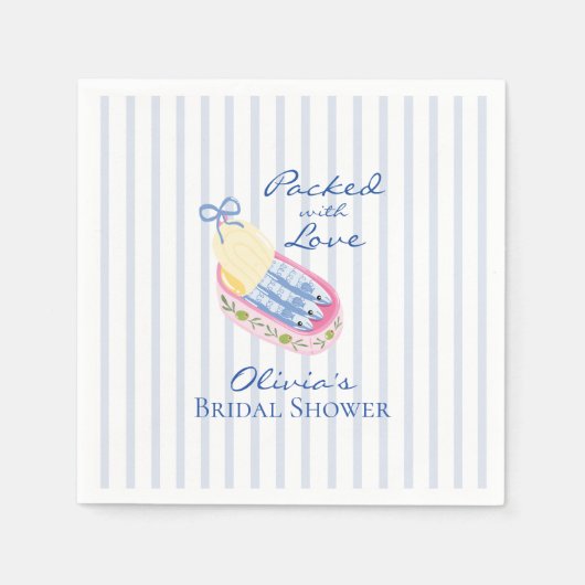 Sardines Bruiloftsfeest Vol Met Liefde Servet (Voorkant)