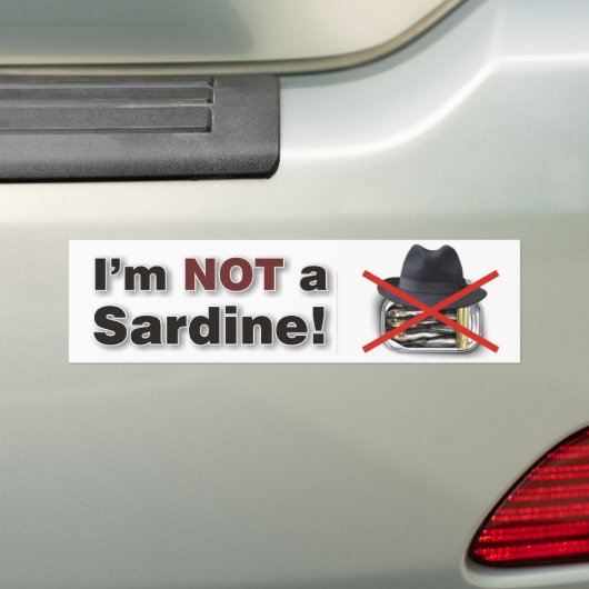 Sardines Bumpersticker (Op auto)