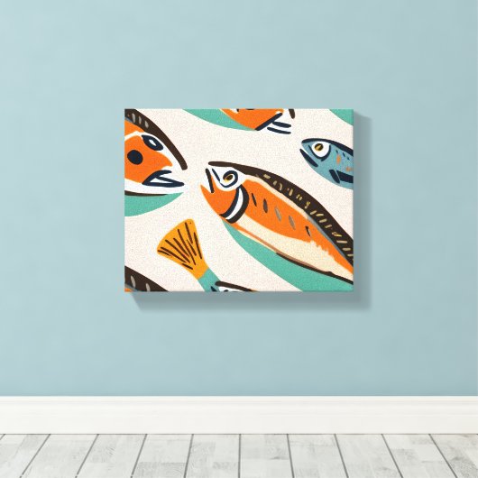 Sardines Canvas Afdruk (Insitu (Houten vloer))