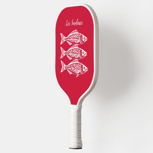 Sardines-Cherry Red Hawaiian Pickleball Paddle (Links)