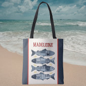 Sardines Citroenen Patchwork Quilt Kust Monogram Tote Bag