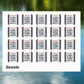 Sardines Citroenen Patchwork Quilted Kust- Monogra Vierkante Sticker