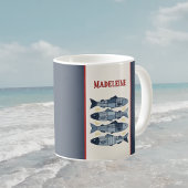 Sardines Citroenen Patchwork Quilted Kust Monogram Koffiemok