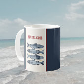 Sardines Citroenen Patchwork Quilted Kust Monogram Koffiemok