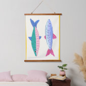 Sardines Duo Hangend Wandkleed (Slaapkamer)