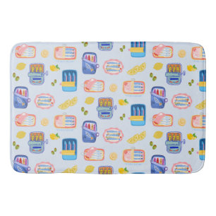 Sardines en citroenen badmat