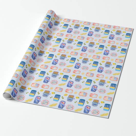 Sardines en citroenen cadeaupapier (Uitgerold)