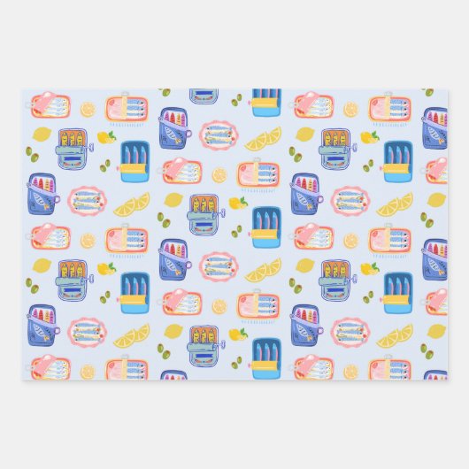 Sardines en citroenen inpakpapier vel (Voorkant)