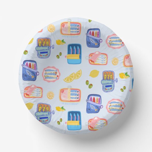 Sardines en Citroenen Papieren Kommen (Voorkant)