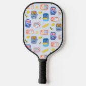 Sardines en citroenen pickleball paddle (Achterkant)