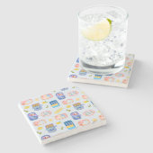 Sardines en citroenen stenen onderzetter (Zijkant)