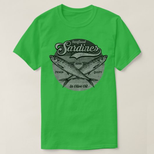 Sardines Etiket BW T-shirt (Design voorkant)
