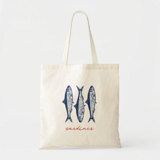 Sardines Fisherman Core esthetische kust Tote Bag (Voorkant)