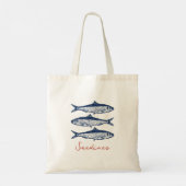Sardines Fisherman esthetische kust Tote Bag (Achterkant)