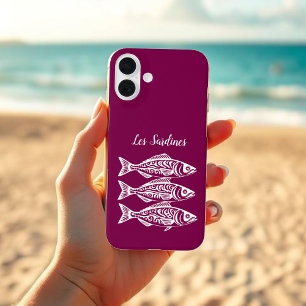 Sardines-Hawaiian-Fisherman Core-Wine Color iPhone 16 Plus Hoesje