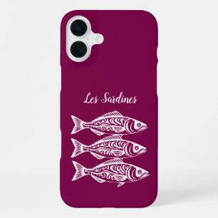 Sardines-Hawaiian-Fisherman Core-Wine Color iPhone 16 Plus Hoesje