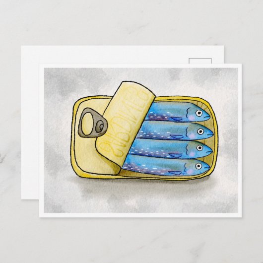 Sardines, Hé Briefkaart (Voorkant / Achterkant)