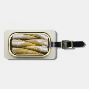 Sardines in blik bagagelabel