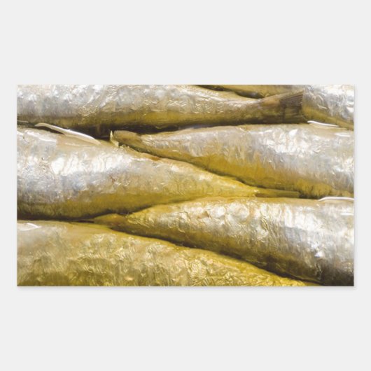 Sardines in blik rechthoekige sticker (Voorkant)